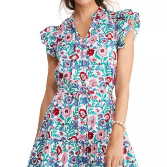 Vineyard Vines Dresses & Skirts - Vineyard Vines Women’ s Floral Flutter Smocked Waist Mini Dress Size XS